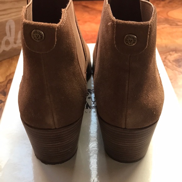 Anne Klein Brown Suede Ankle Boots Block Heel 10M - Picture 4 of 5